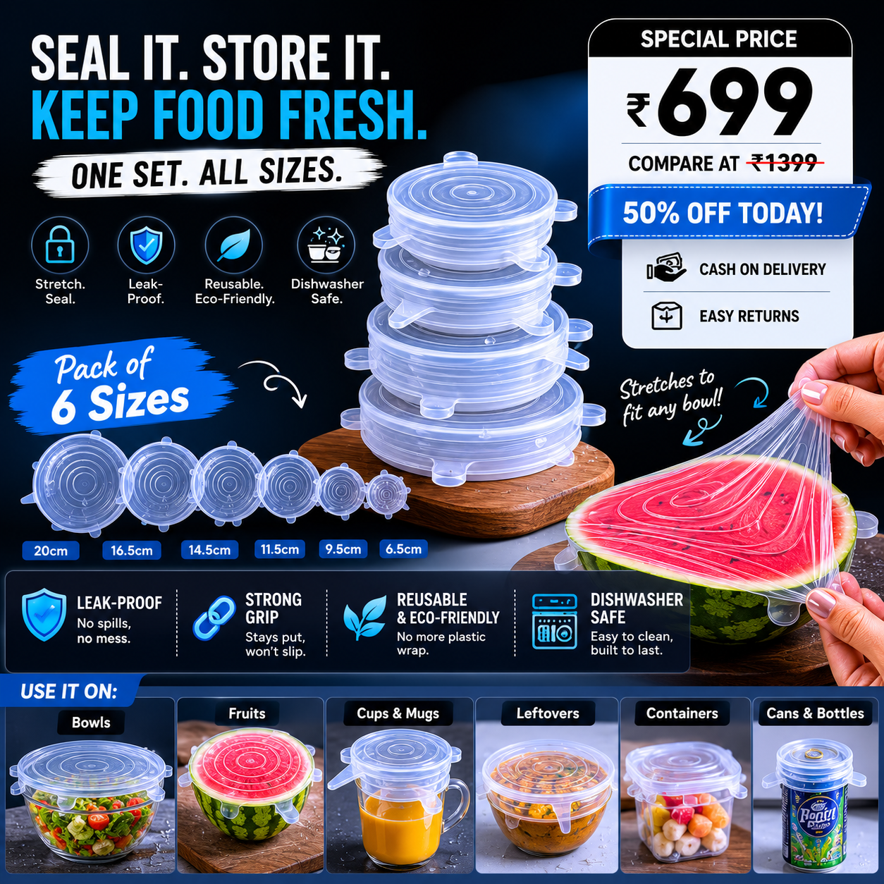 FreshSeal Lids (Value Pack Of 6)